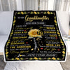 Personalized To My Granddaughter Blanket From Grandma Grandpa Be A Sunflower Granddaughter Birthday Gifts Graduation Christmas Fleece Throw Blanket | teecentury