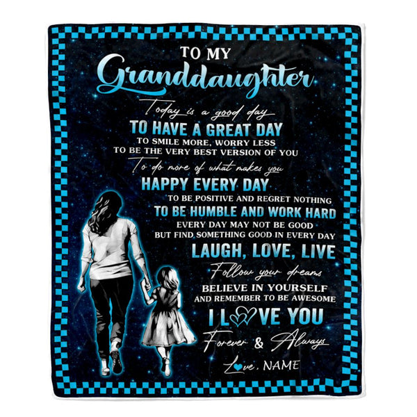 Personalized To My Granddaughter Blanket From Grandma Nana Every Day Laugh Love Live Grandma Granddaughter Birthday Gifts Graduation Christmas Fleece Blanket Teecentury