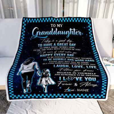 Personalized To My Granddaughter Blanket From Grandma Nana Every Day Laugh Love Live Grandma Granddaughter Birthday Gifts Graduation Christmas Fleece Blanket | teecentury