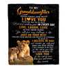 Personalized To My Granddaughter Blanket From Grandma Nana Live Laugh Love Lion Granddaughter Birthday Gifts Positive Graduation Christmas Fleece Blanket | teecentury