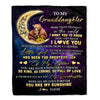 Personalized To My Granddaughter Blanket From Grandma Nana Positive Energy Encourage Brave Little Bear Birthday Christmas Customized Fleece Blanket Blanket | Teecentury.com