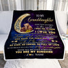 Personalized To My Granddaughter Blanket From Grandma Nana Positive Energy Encourage Brave Little Bear Birthday Christmas Customized Fleece Blanket Blanket | Teecentury.com