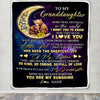 Personalized To My Granddaughter Blanket From Grandma Nana Positive Energy Encourage Brave Little Bear Birthday Christmas Customized Fleece Blanket Blanket | Teecentury.com