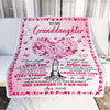 Personalized To My Granddaughter Blanket From Grandmother Butterfly Laugh Love Live Granddaughter Birthday Christmas Customized Bed Fleece Blanket | teecentury