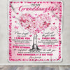 Personalized To My Granddaughter Blanket From Grandmother Butterfly Laugh Love Live Granddaughter Birthday Christmas Customized Bed Fleece Blanket | teecentury