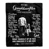 Personalized To My Granddaughter Blanket From Grandpa Papa Sometimes It's Hard Granddaughter Birthday Gifts Graduation Christmas Fleece Throw Blanket | teecentury