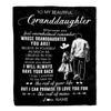 Personalized To My Granddaughter Blanket From Papa Grandpa Whenever You Feel Overwhelmed Granddaughter Birthday Christmas Customized Bed Fleece Throw Blanket | teecentury