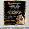 Personalized To My Granddaughter Blanket Tiger I Love You Forever From Grandma Grandpa Nana Birthday Gifts Christmas Graduation Customized Fleece Blanket | teecentury