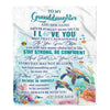 Personalized To My Granddaughter Blanket Turtle I Love You Forever From Grandma Grandpa Nana Birthday Gifts Christmas Graduation Customized Fleece Blanket | teecentury