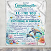 Personalized To My Granddaughter Blanket Turtle I Love You Forever From Grandma Grandpa Nana Birthday Gifts Christmas Graduation Customized Fleece Blanket | teecentury