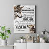 Personalized To My Granddaughter Canvas From Grandma Nana Papa You Will Never Lose Wolf Granddaughter Birthday Gifts Christmas Custom Wall Art Print Framed Canvas | teecentury