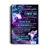 Personalized To My Granddaughter Canvas From Grandma Wolf Moon My Love For You Is Forever Granddaughter Birthday Gifts Christmas Custom Wall Art Print Framed Canvas | teecentury