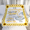 Personalized To My Granddaughter Elephant Blanket From Grandma Mimi Gigi I Am The Storm Big Hug Sunflower Granddaughter Birthday Christmas Bed Fleece Blanket Blanket | Teecentury.com