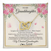 Interlocking Hearts Necklace 18K Yellow Gold Finish | 1 | Personalized To My Granddaughter From Grandma Imagine This Necklace As A Love Granddaughter Birthday Graduation Christmas Customized Gift Box Message Card | teecentury