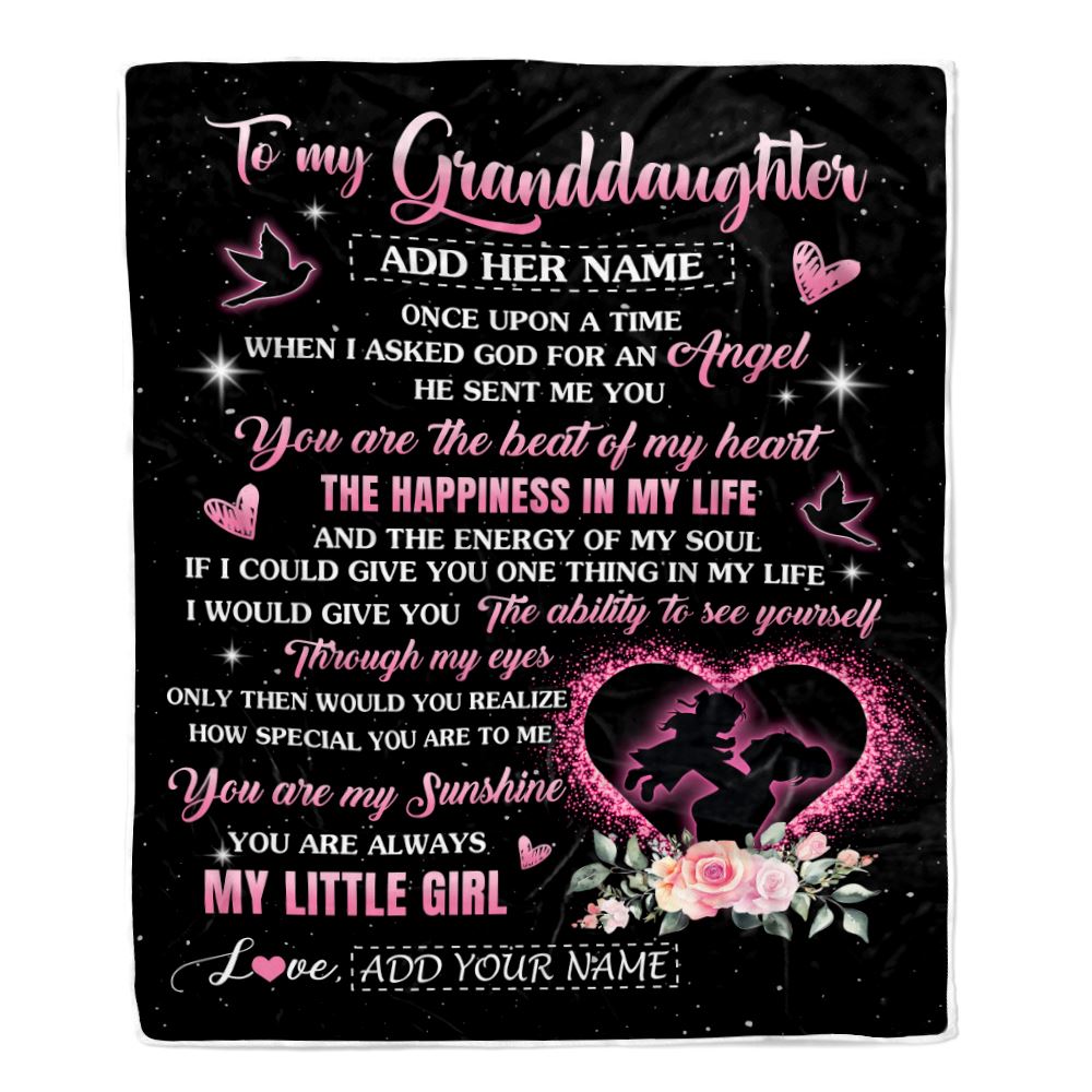 Personalized To My Granddaughter From Grandma Nana Blanket Once Upon A Time Birthday Graduation Gifts For Granddaughter Gifts Christmas Custom Fleece Blanket | teecentury