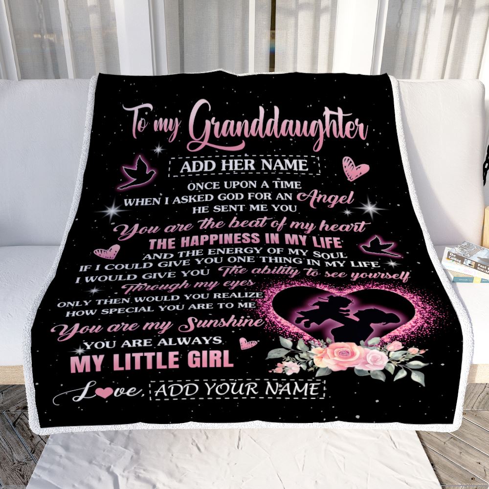 Personalized To My Granddaughter From Grandma Nana Blanket Once Upon A Time Birthday Graduation Gifts For Granddaughter Gifts Christmas Custom Fleece Blanket | teecentury