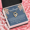 Forever Love Necklace 18K Yellow Gold Finish | Personalized To My Granddaughter From Grandma You Will Always Be My Baby Girl Granddaughter Jewelry Birthday Christmas Customized Gift Box Message Card | teecentury