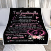 Personalized To My Granddaughter From Grandpa Papa Blanket Once Upon A Time Birthday Graduation Gifts For Granddaughter Gifts Christmas Custom Fleece Blanket | teecentury