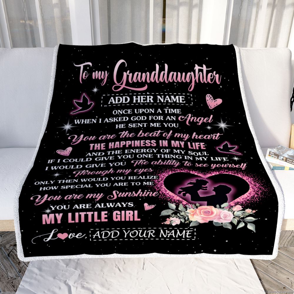 Personalized To My Granddaughter From Grandpa Papa Blanket Once Upon A Time Birthday Graduation Gifts For Granddaughter Gifts Christmas Custom Fleece Blanket | teecentury