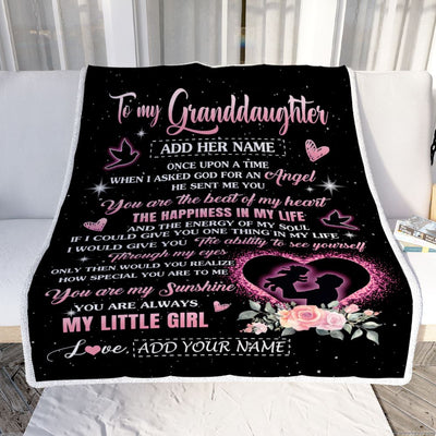 Personalized To My Granddaughter From Grandpa Papa Blanket Once Upon A Time Birthday Graduation Gifts For Granddaughter Gifts Christmas Custom Fleece Blanket | teecentury