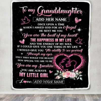 Personalized To My Granddaughter From Grandpa Papa Blanket Once Upon A Time Birthday Graduation Gifts For Granddaughter Gifts Christmas Custom Fleece Blanket | teecentury
