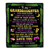 Personalized To My Granddaughter Gift Blanket From Grandparents Letter Sleep Cute Granddaughter Birthday Idea Graduation Christmas Fleece Throw Blanket | teecentury