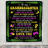 Personalized To My Granddaughter Gift Blanket From Grandparents Letter Sleep Cute Granddaughter Birthday Idea Graduation Christmas Fleece Throw Blanket | teecentury