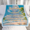 Personalized To My Granddaughter Gifts Blanket From Grandma Grandpa I Wish You The Strength Beach Granddaughter Birthday Gifts Christmas Fleece Blanket | teecentury