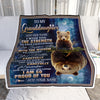 Personalized To My Granddaughter Gifts Blanket From Grandma Grandpa I Wish You The Strength Bear Granddaughter Birthday Gifts Christmas Fleece Blanket | teecentury