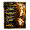 Personalized To My Granddaughter Gifts Blanket From Grandma Grandpa I Wish You The Strength Horse Granddaughter Birthday Gifts Christmas Fleece Blanket | teecentury