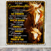 Personalized To My Granddaughter Gifts Blanket From Grandma Grandpa I Wish You The Strength Horse Granddaughter Birthday Gifts Christmas Fleece Blanket | teecentury