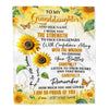 Personalized To My Granddaughter Gifts Blanket From Grandma Grandpa I Wish You The Strength Sunflower Granddaughter Birthday Gifts Christmas Fleece Blanket | teecentury
