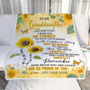 Personalized To My Granddaughter Gifts Blanket From Grandma Grandpa I Wish You The Strength Sunflower Granddaughter Birthday Gifts Christmas Fleece Blanket | teecentury