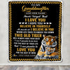 Personalized To My Granddaughter Gifts Blanket From Grandma Grandpa This Old Tiger Love You Granddaughter Birthday Gifts Graduation Christmas Fleece Blanket | teecentury