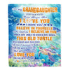 Personalized To My Granddaughter Gifts Blanket From Grandma Grandpa This Old Turtle Love You Granddaughter Birthday Gifts Graduation Christmas Fleece Blanket | teecentury