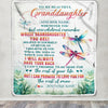 Personalized To My Granddaughter Gifts Blanket From Grandma Grandpa Whenever You Feel Dragonfly Granddaughter Birthday Gifts Christmas Custom Fleece Blanket | teecentury