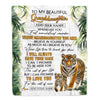 Personalized To My Granddaughter Gifts Blanket From Grandma Grandpa Whenever You Feel Tiger Granddaughter Birthday Gifts Graduation Christmas Fleece Blanket | teecentury