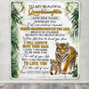 Personalized To My Granddaughter Gifts Blanket From Grandma Grandpa Whenever You Feel Tiger Granddaughter Birthday Gifts Graduation Christmas Fleece Blanket | teecentury