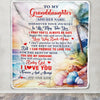 Personalized To My Granddaughter Gifts Blanket From Grandma Grandpa Wherever Your Journey In Life Beach Granddaughter Birthday Gifts Custom Fleece Blanket | teecentury