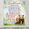 Personalized To My Granddaughter Gifts Blanket From Grandma Grandpa Wherever Your Journey In Life Bear Granddaughter Birthday Gifts Custom Fleece Throw Blanket | teecentury