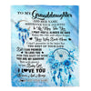 Personalized To My Granddaughter Gifts Blanket From Grandma Grandpa Wherever Your Journey In Life Dream Catcher Granddaughter Birthday Gifts Custom Fleece Blanket | teecentury