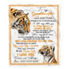Personalized To My Granddaughter Gifts Blanket From Grandma Grandpa Wherever Your Journey In Life Tiger Granddaughter Birthday Gifts Custom Fleece Blanket | teecentury