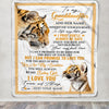Personalized To My Granddaughter Gifts Blanket From Grandma Grandpa Wherever Your Journey In Life Tiger Granddaughter Birthday Gifts Custom Fleece Blanket | teecentury