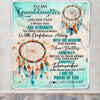 Personalized To My Granddaughter Gifts Blanket From Grandma I Wish You The Strength Dream Catcher Granddaughter Birthday Gifts Christmas Fleece Blanket | teecentury
