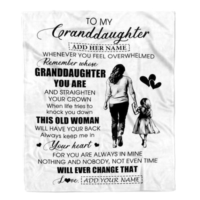 Personalized To My Granddaughter Gifts Blanket From Grandma Nana Whenever Woman Unique Birthday Gifts For Granddaughter Graduation Christmas Fleece Blanket | teecentury