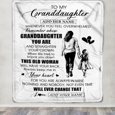 Personalized To My Granddaughter Gifts Blanket From Grandma Nana Whenever Woman Unique Birthday Gifts For Granddaughter Graduation Christmas Fleece Blanket | teecentury