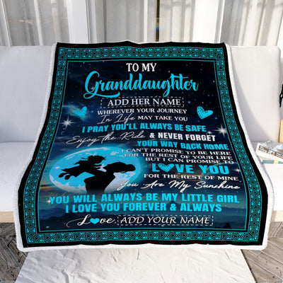 Personalized To My Granddaughter Gifts Blanket From Grandma Promise To Love You Gifts For Granddaughter Birthday Graduation Christmas Custom Fleece Blanket | teecentury