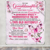 Personalized To My Granddaughter Gifts Blanket From Grandma Whenever Butterfly Unique Birthday Gifts For Granddaughter Graduation Christmas Fleece Blanket | teecentury