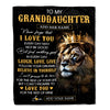 Personalized To My Granddaughter Gifts Blanket From Grandpa Laugh Love Live Lion Granddaughter Happy Birthday Gifts Graduation Christmas Fleece Blanket | teecentury
