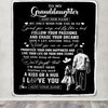 Personalized To My Granddaughter Gifts Blanket From Grandpa Papa My Only Wish For You Granddaughter Birthday Gifts Graduation Christmas Fleece Throw Blanket | teecentury